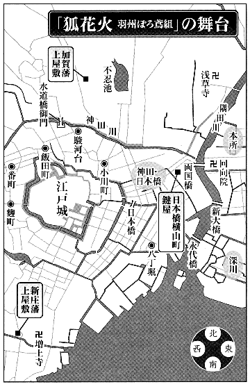 「狐花火」関係地図