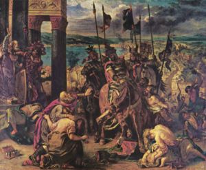 L'entrée des croisés à Constantinople, huile d'Eugène Delacroix (1840)