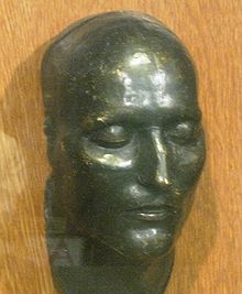 Plaster cast of death mask of Napoleon I made from François Carlo Antommarchi's mould.