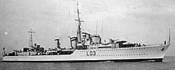 英国トライバル級駆逐艦コサック