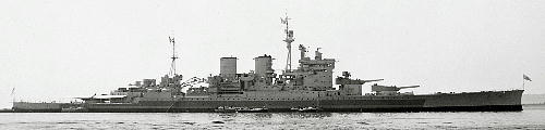 英国海軍巡洋戦艦「レナウ1945年